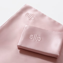 Queen-Size Pink Silk Pillowcase