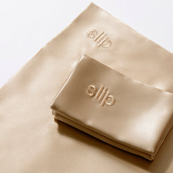 Queen-Size Caramel Silk Pillowcase